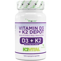 Vitamin D3 20.000 I.E. + Vitamin K2 200 mcg - 100 Tabletten