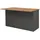 Dmora Kücheninsel Dcarnelo 155 x 90 x 90 cm Schwarz