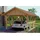 SKANHOLZ Einzelcarport Schwarzwald 4,24 x 7,72 m beige mit Rückwand