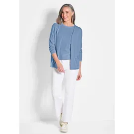 GOLDNER Cardigan in langer offener Form Blau 23