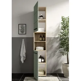 BASIC by Balculina Mid.you Hochschrank 34 x 190 cm Grün Holz