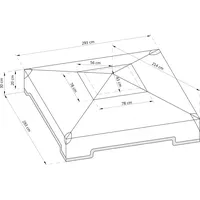 Dehner Ersatzdach Pavillon Granada 1 2,93 x 2,93 m Beige