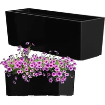 Kadax Blumenkasten 18 x 56 x 19,2 cm Schwarz