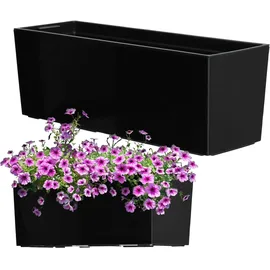 Kadax Blumenkasten 18 x 56 x 19,2 cm Schwarz