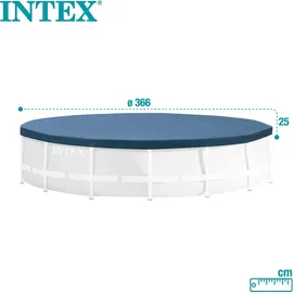 Intex Abdeckplane für Frame Pool 366 cm blau 28031