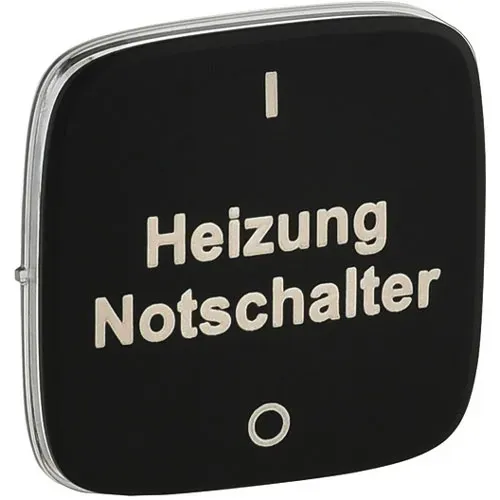 Legrand Valena Allure, Wippe für Ausschalter mit Aufdruck HEIZUNG NOT-AUS (mattschwarz)