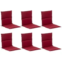 GO-DE Stuhlauflagen Niederlehner 6er Set TORO, Rot - Niederlehner