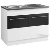 KOCHSTATION Spülenschrank »KS-Trient«, 100 cm breit, inkl. Einbauspüle, grau