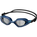 Aqua Speed Cyclone Schwimmbrille für Triathleten | Antibeschlag & UV-Schutz | Silikon Doppelband | Mikrofaserhandtuch & Zubehör | Cyclone 10 Blau