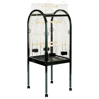 DUVO+ Vogelkäfig Papageienkäfig Junior chrom/schwarz schwarz