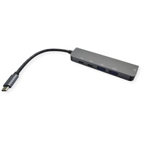 Value USB Typ C Dockingstation, HDMI 4K60, 3x USB3.2