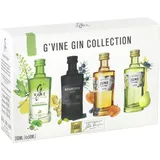 G'VINE Gin Collection (4 x 50ml) – Probierset mit 4 einzigartigen Gin-Sorten aus Frankreich – Gin Set ideal als Geschenk oder für Gin Tasting – 37,5, 40 & 45 % Vol.