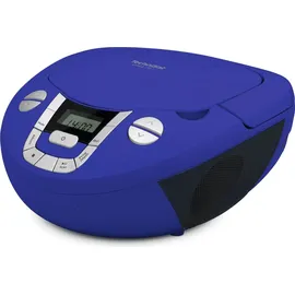 TechniSat Viola CD-1 - tragbarer Stereo CD-Player, Boombox mit praktischem Tragegriff (CD-Radio für Kinder, UKW Radiotuner, Bluetooth-Empfang, 2 x 1 W RMS-Leistung, Netz- und Batteriebetrieb) blau