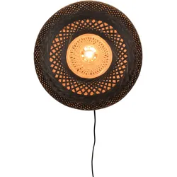 GOOD & MOJO Wandleuchte "Palawan", beige (natur, schwarz), Lampen