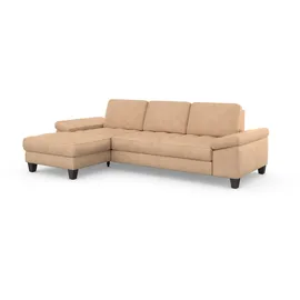 sit&more Ecksofa SIT & MORE "Westham L-Form", braun (macciato), B:275cm H:88cm T:172cm, 100% Polyester, Sofas, Ecksofa, Recamiere, mit oder ohne Bettfunktion, Bettkasten, Füße wengefarben