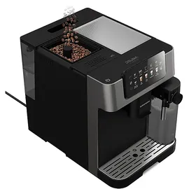 Grundig KVA 7230 Kaffeevollautomat, Kaffeemaschine, 10 Kaffeespezialitäten, 13 Mahlgrade, Milchbehälter, leistungsstark 1350 W, 19 Bar Pumpendruck, Zweifachdüse, Beleuchtung,