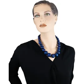 COLLEZIONE ALESSANDRO Kette mit Anhänger "Aleika", Damen, Gr. onesize, Holz, blau, COLLEZIONE ALESSANDRO, Basic, Halsketten, aus Holzperlen in verschiedenen Größen