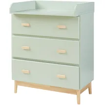 [en.casa] Wickelkommode Sarievn mit Wickelauflage 100x80x53 cm Mintgrün