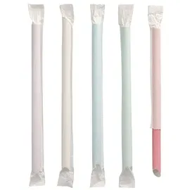 Papstar Bubble Tea Halme Papier Ø 12 mm 20 cm 200 St. Mehrfarbig