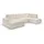 werk2 Wohnlandschaft Cord U-Form 3-Sitzer Creme