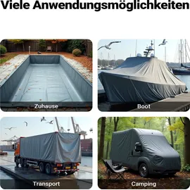 Wiltec Abdeckplane 4 x 5 m Grau