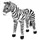 vidaXL Kuscheltier Zebra 66 cm Schwarz