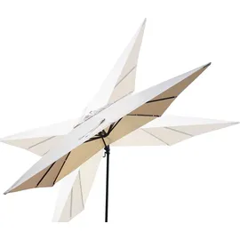 Mendler Gastronomie-Ampelschirm HWC-A96 400 x 300 cm beige inkl. Ständer