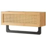 [en.casa] Wandregal Tervola 36x13x19 cm Bambus Rattanoptik