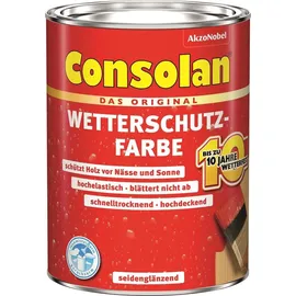 Consolan Wetterschutz-Farbe 2,5 l weiß seidenglänzend