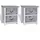 vidaXL Nachtschrank 2-teilig 5300 x 28 x 4360 cm Grau/Weiß
