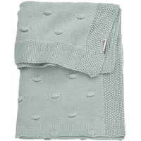 Meyco 2733053 Babydecke gestrickt mit Knoten 75x100 cm, Stone Green