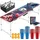 Tectake Bierpongtisch 61 cm x 234 cm x 71 cm Bunt