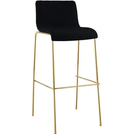 CLP Barhocker Hover 1er stapelbar Metall Goldoptik Schwarz