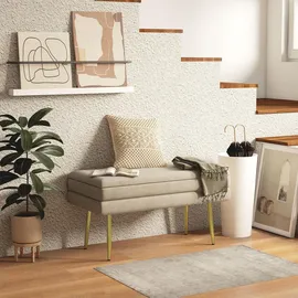 Homcom Polsterbank Beige 79 x 37 x 43 cm
