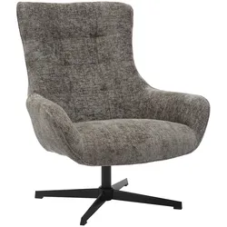 SalesFever Sessel Chenillestoff - Schwarz