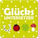 Gruss und Co Sheepworld, 46679 - Untersetzer, Glücks Untersetzer, Kork, 9,5cm x 9,5cm