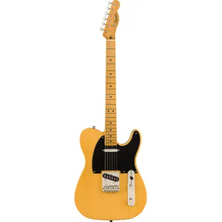 Fender Classic Vibe Telecaster, Hochwertige E-Gitarre mit klassischem Tele Ton, Ahorn-Griffbrett für knackige Höhen, geeignet für Blues, Rock und Country, Butterscotch Blonde