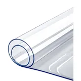 1.5 mm Transparente Tischdecke Tischfolie 60x60cm PVC Glasklar Folie Tischschutz Klar Plastik Tischdecke Wasserdicht Tischschutzfolie Abwaschbar Schutztischdecke Stoßfest Schutzfolie