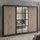 A&J MöbelLand Schiebetürenschrank NORIVO 200 x 210 x 60 cm Schwarz