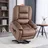 Homcom Fernsehsessel mit Aufstehhilfe Polyester 93 x 110 x 90 cm Braun elektrisch mit Liege-/Massagefunktion