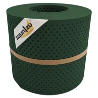 zaunzu® Sichtschutzstreifen Rille Gelocht 19 x 2600 cm Tannengrün PP