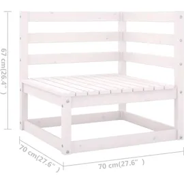 vidaXL Modell 14 Loungeset Kiefer weiß