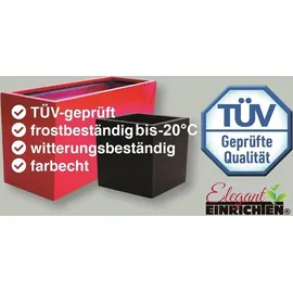 eleganteinrichten Pflanzkübel 50 x 50 x 50 cm Anthrazit Metallic