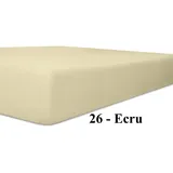Kneer Spannbettlaken für Topper Vario-Stretch 90 x 200 cm ecru