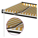 vidaXL LED Automatische Markise 450 x 300 cm gelb/weiß inkl. Windsensor 3069133
