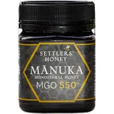 Settlers Manuka Honig MGO 550+ - produziert und abgefüllt in Neuseeland - 250g - zertifiziert und 100% purer Manuka Honig