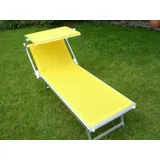 Original ITALIA Strandliege Gelb Gartenliege Aluliege Strandstuhl Bizeta Italien