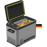 MAENTUM by PLUG IN FESTIVALS - Elektrische Kühlbox - Kompressor Kühlbox 12V 230V, USB & App-Steuerung - leise <45 dB - bis -20 Grad - IceCube X Gefrierbox für Auto, Camping & Festivals (40 Liter)