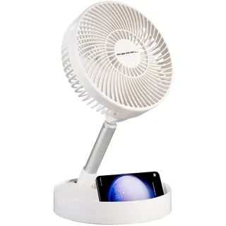 Pearl 2in1-Akku-Tisch- & Standventilator, ausziehbar bis 1 m, 8,5h, 4000 mAh