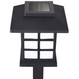 monzana Monzana® LED Wetterfest IP44 Erdspieß Solar Laterne Schwarz Garten Leuchte Außenleuchte Balkon Deko - Schwarz